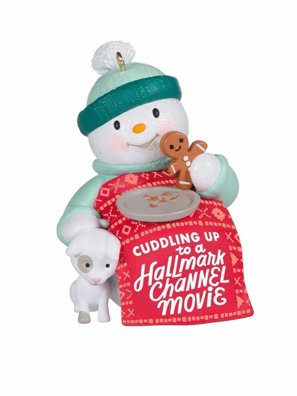 NIB 2022 Hallmark Keepsake Channel Movie Time Ornament ~ Snowman ~ Cookie ~ Dog